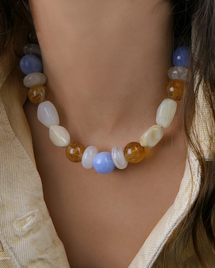 Collier KALINDA - Bleu ciel