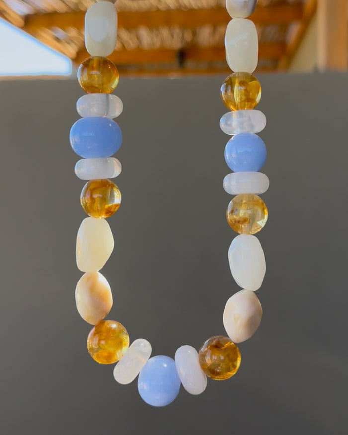 Collier KALINDA - Bleu ciel