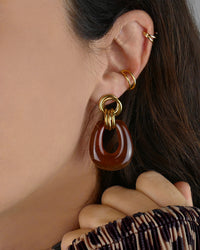 Boucles d'oreilles LUCIA - Marron