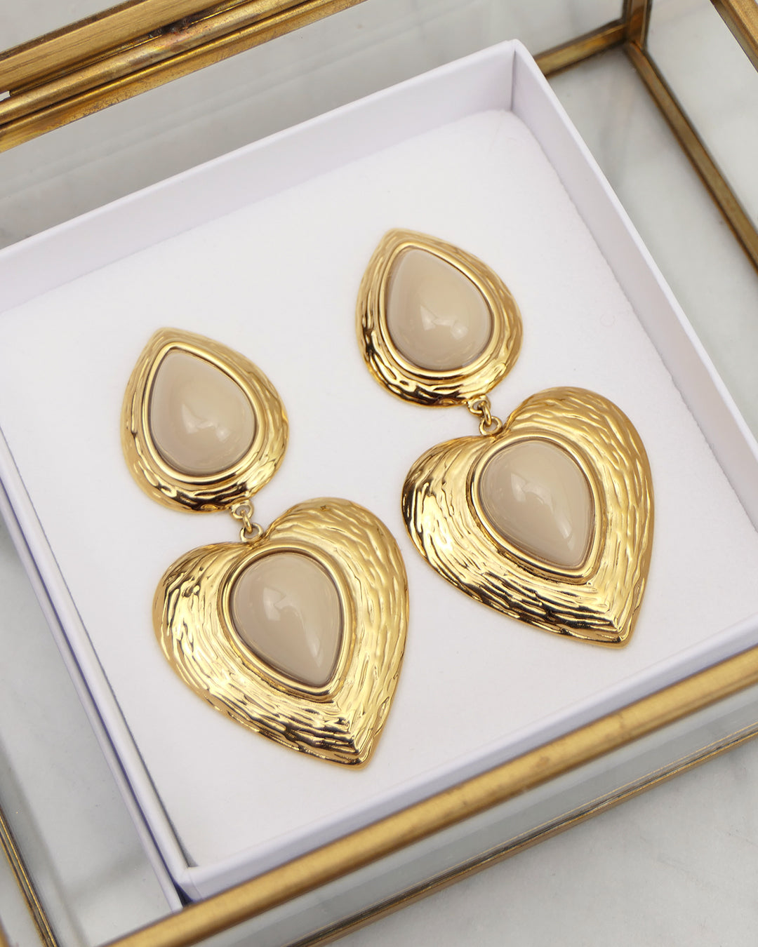 Boucles d'oreilles PAXTON - Beige