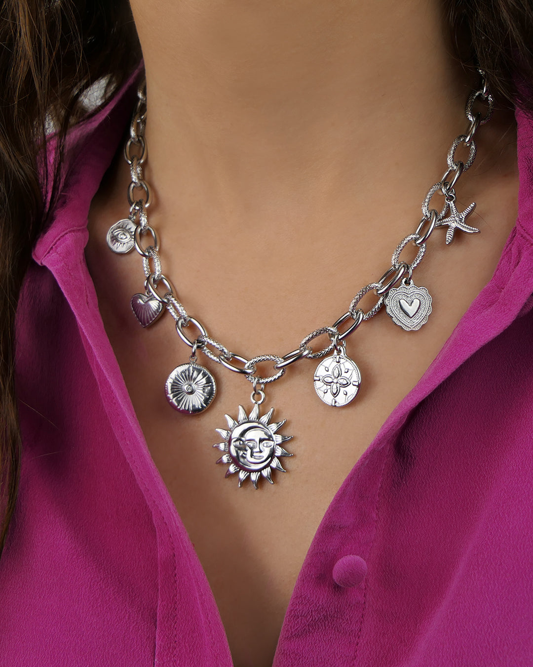 Collier Charms SOLUDRA - Argenté