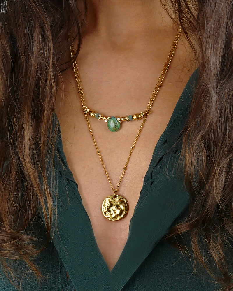 Collier STINA - Vert Doré