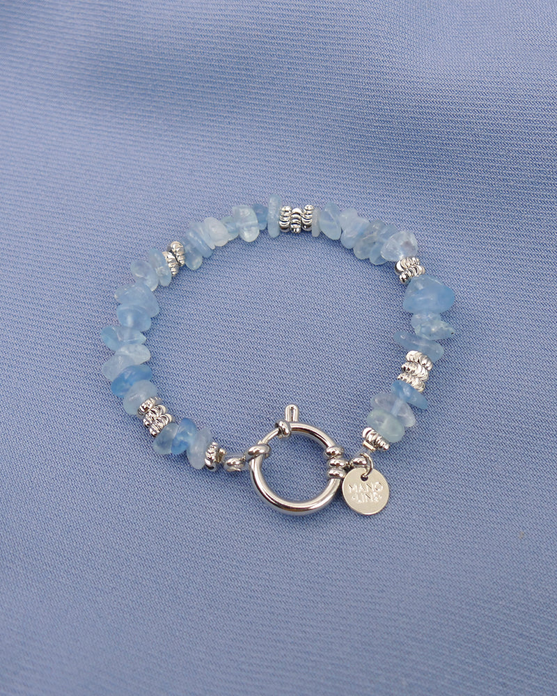 Bracelet TIAMO - Bleu Ciel Argenté