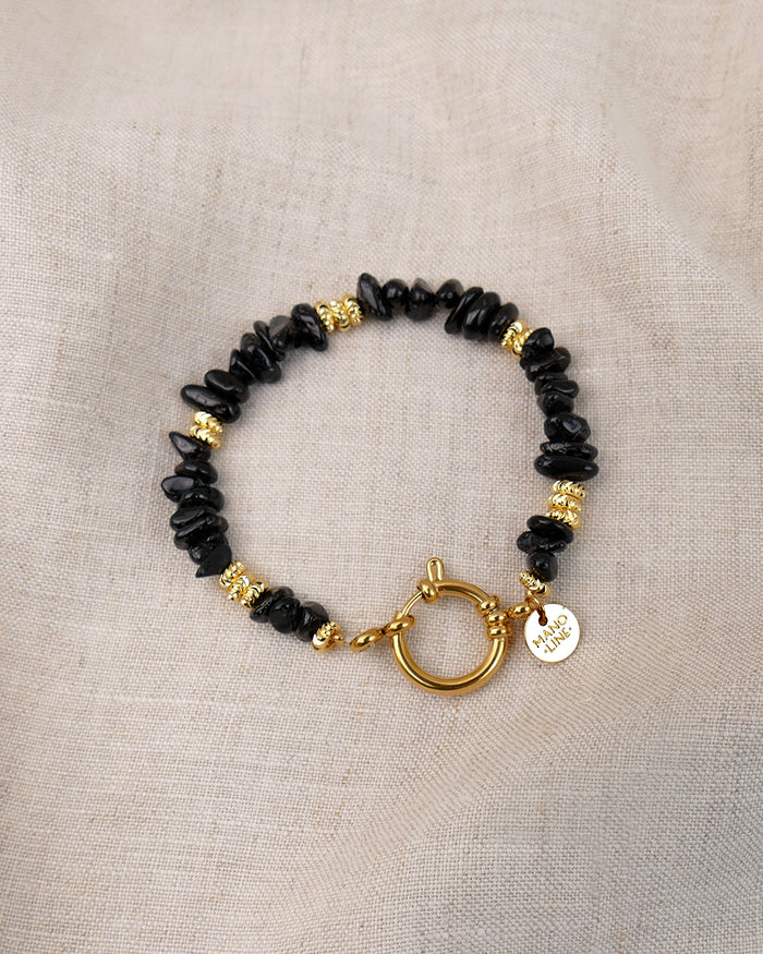 Bracelet TIAMO - Noir Doré