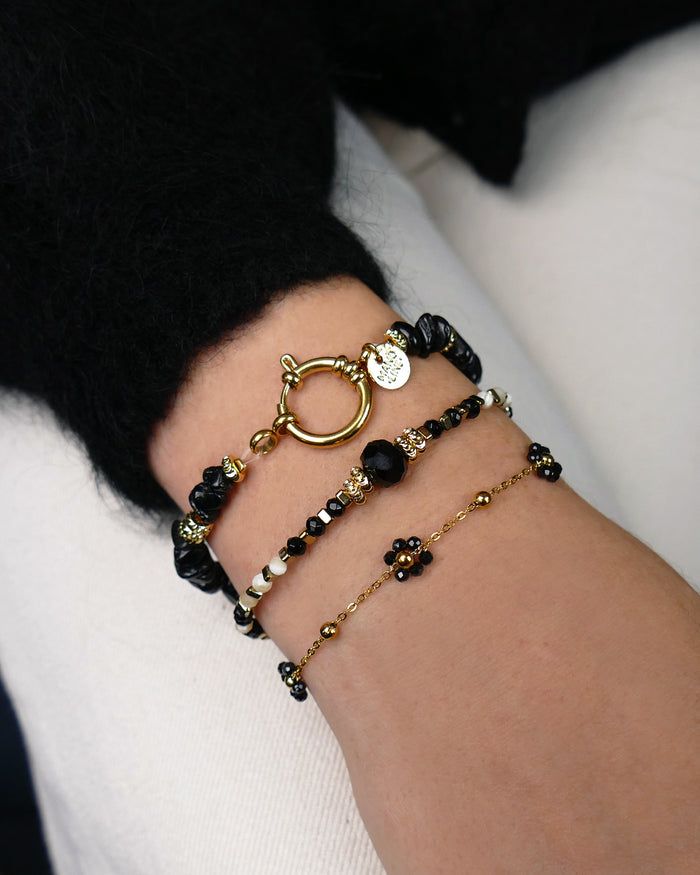 Bracelet TIAMO - Noir Doré