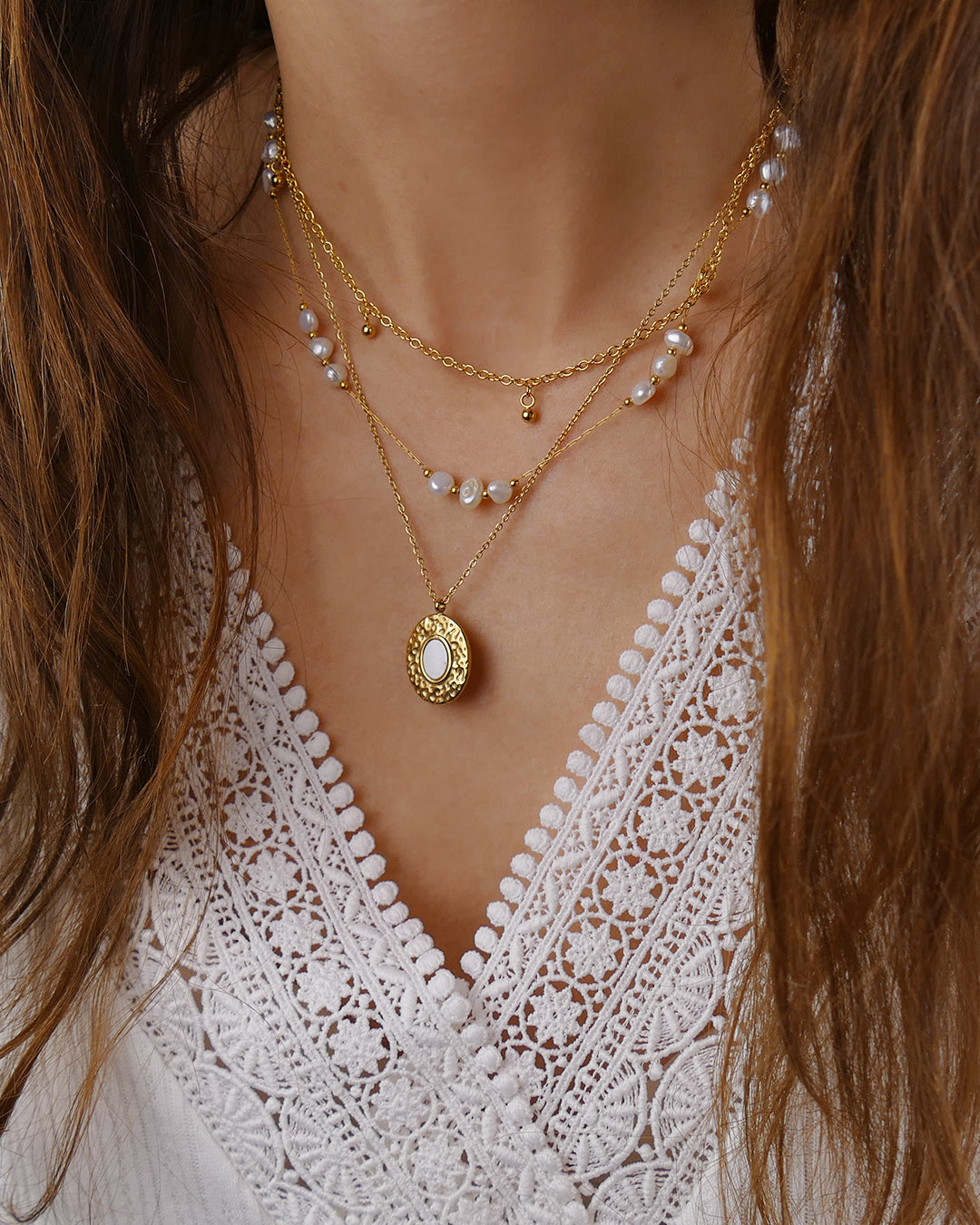 Collier LÉANA - Blanc